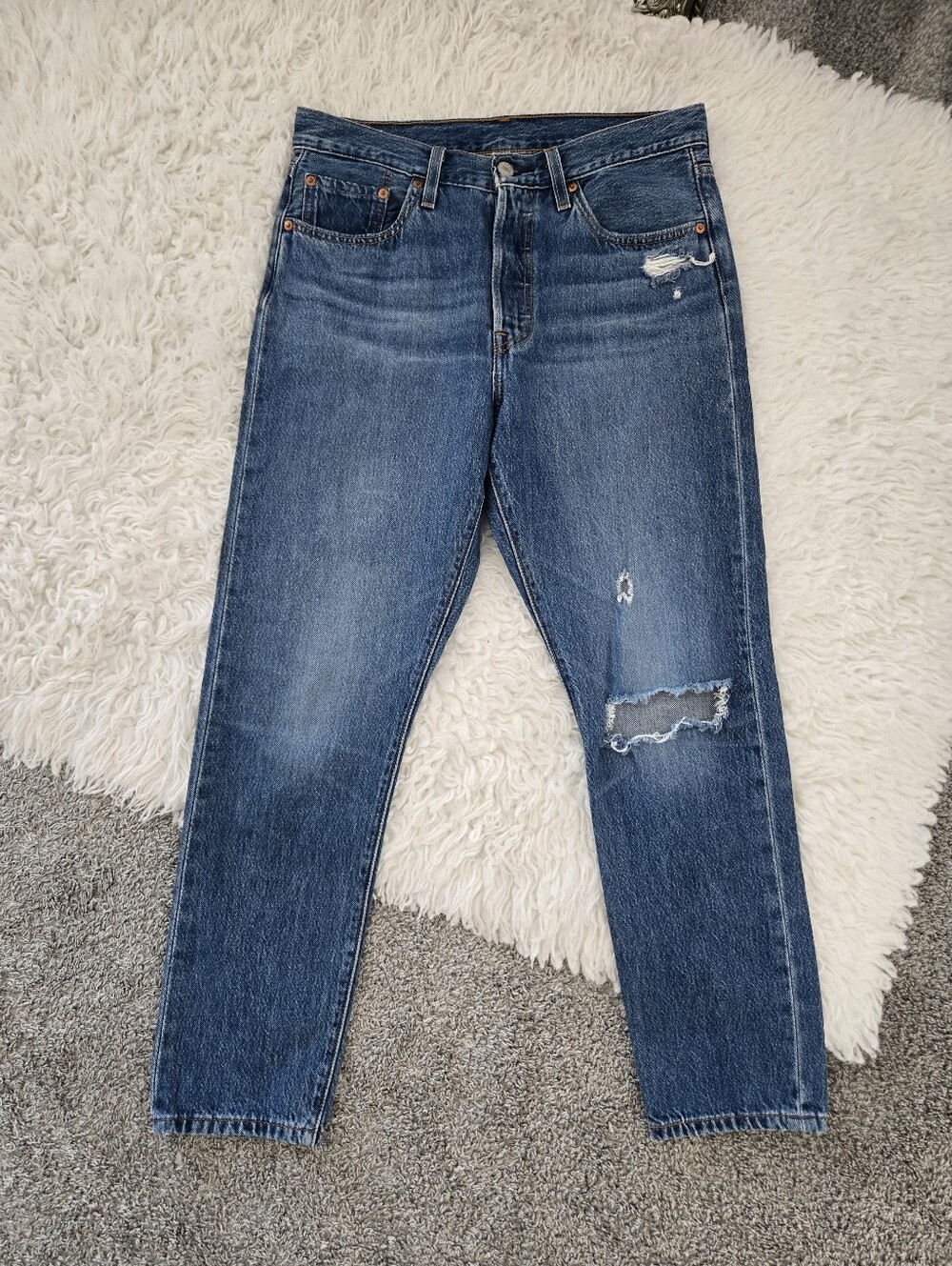 Levi's 501 straight-leg button fly jeans. Size 29.